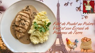 Délicieux filet de Poulet au poivre vert 😋🍴 écrasé de pommes de terre 😋😉👌 [upl. by Yras]