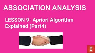 Lesson 9 Apriori Algorithm Explained Step by Step Part 4  Data Mining  VTU  JAcademy [upl. by Skeie]