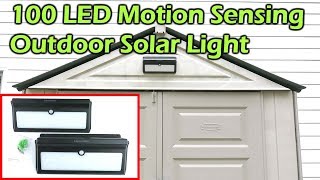 100 LED Outdoor Motion Sensing Solar Light Install  Luposwiten [upl. by Ayyn]