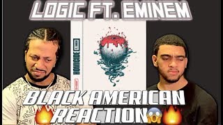 BLACK AMERICAN FIRST REACTION to  Logic  Homicide feat Eminem [upl. by Itirahc]