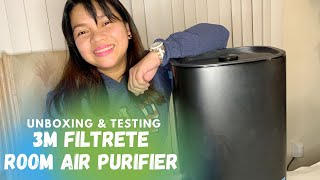 3M Filtrete Room Air Purifier Unboxing and Testing  MeetChyVlogs [upl. by Letha]