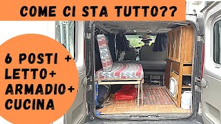 CAMPERIZZAZIONE fai da te Vivaro 6 posti viaggio 2 letto e cucina  vantour [upl. by Averyl]