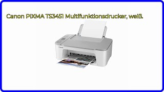 BEWERTUNG 2024 Canon PIXMA TS3451 Multifunktionsdrucker weiß WESENTLICHE Einzelheiten [upl. by Airlee854]