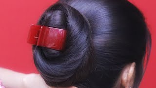 Best Hairstyles 😍 Quick Easy Daily Wear Hairstyle For Ladies  Small Clutcher Simple Juda Hairstyle [upl. by Cnahc]