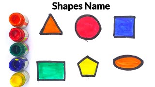 Shapes Name for Kids Circle Triangle Rectangle nursery rhymes [upl. by Collbaith273]