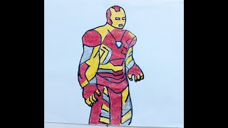 How To Draw Iron ManAvengers Easy Iron Man Drawing [upl. by Eiramllij]