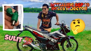 Raider 150 FI  Istalling SGP 10 Holes  Kel Moto Vlogs 🇹🇭 [upl. by Bullis]