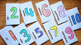 number flashcard  easy to make  easy tlm  handmade preschool learning material [upl. by Danby]