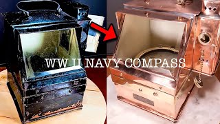 WW II US NAVY Binnacle Compass Restoration [upl. by Akemihs793]