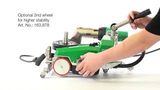 Leister Tutorial  Moving the swivel castor wheel and mount 2nd wheel UNIPLAN 300 amp 500 [upl. by Eenoj751]