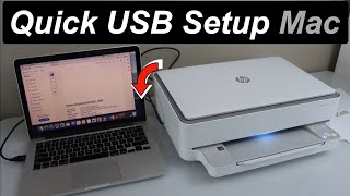 HP Envy Printer Quick USB Setup with MacBook [upl. by Truda992]