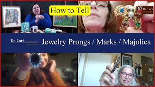 How to Tell Prongs in Jewelry amp When to Resell  Majolica Costume Jewelry Prints  Ask Dr Lori [upl. by Kokaras]