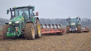 John Deere 8R310 amp Fendt 728 Vario GEN7  Orba 2024  Ploughing 2024  Pflügen 2024  Orka 2024 [upl. by Ahouh]