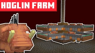 Minecraft Hoglin Farm 121  BEST DESIGN  7500 Items Per Hour [upl. by Ynnavoeg]