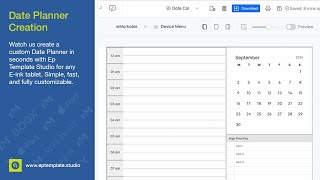 Create Your Own Date Planner in Seconds with Ep Template Studio [upl. by Atiuqram22]