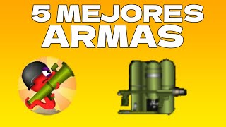 5 Mejores Armas de Annelids Guerra de Gusanos [upl. by Deming356]