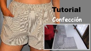 CONFECCIÓN de SHORT segunda parte del TUTORIAL [upl. by Eglantine]