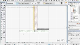 Archicad 16 Mini Tut Nr 9 2D Zeichnung Schnittdetail im Grundriss gezeichnet [upl. by Lamrert]