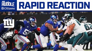 GiantsEagles Rapid Reaction  Giants Huddle  New York Giants [upl. by Eoz]