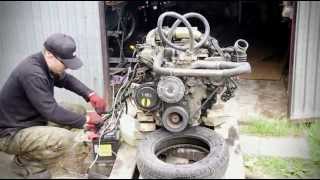 Nissan TD27T bare engine start up [upl. by Wetzel]