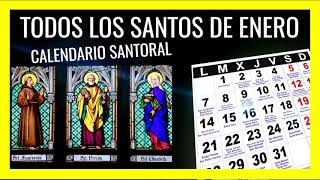 Calendario de Santos Enero 2022  Santoral Católico por días del mes  Santo de Hoy  Onomástica [upl. by Eelatsyrc970]