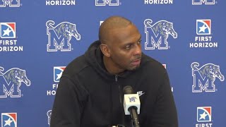 Penny Hardaway speaks after Tigers lose first round of AAC Tournament [upl. by Farkas885]