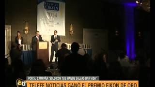 Telefe Noticias ganó el premio Eikon de oro  Telefe Noticias [upl. by Mathilde]