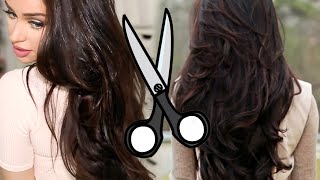 HOW TO CUT GIRLS HAIR  Basic Girls Trim  hair tutorial [upl. by Eadith]