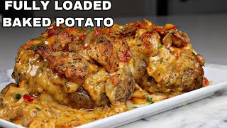 You’ll Never Make Baked Potato Any Other Way  Chicken Stuffed Loaded Baked Potato [upl. by Lichtenfeld]