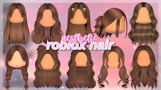 MY FAVORITE BROWN ROBLOX HAIR links and codes [upl. by Ahtreb]