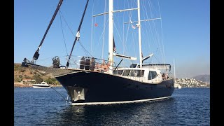 22 m Steel Hull MotorSailer CE Ocean Class  For Sale from First Owner Interior video Tour [upl. by Yttiy]