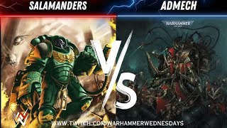 Salamanders VS NEW Admech Warhammer 40k Battle Report [upl. by Tove158]