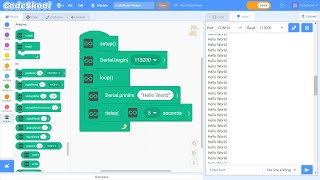 InBuilt Serial Port Monitor in Scratch for Arduino Framework ESP32 Programming Complete IDE [upl. by Noraa]