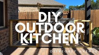 Framing our OUTDOOR KITCHEN with WOOD [upl. by Annael]