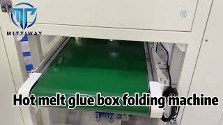 Hot melt glue box folding machineTray former [upl. by Hsur]