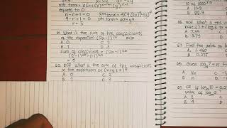 62 SUM OF COEFFICIENT OF BINOMIAL EXPANSION FORMULA [upl. by Bathilda268]