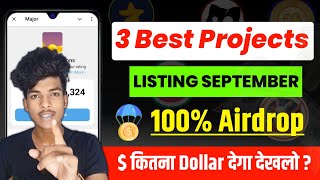 Top 3 Telegram Project  September Launching Project  Best Telegram Mining Project [upl. by Hen]