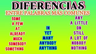 DIFERENCIA ENTRE PALABRAS MUY COMUNES EN INGLÉS [upl. by Avla19]