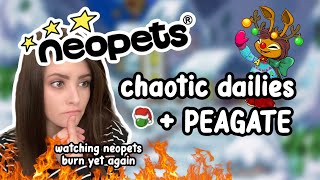 neopets dailies amp not chill discussing the INSANE pea drama [upl. by Vihs]