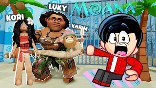 NOS CONVERTIMOS en UNA FAMILIA de MOANA 2 en ROBLOX  Karim Juega [upl. by Ydde]