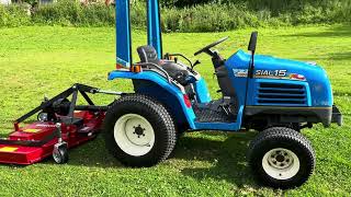 ISEKI SIAL 15 4WD Compact Tractor amp New 5ft Finishing Mower [upl. by Petuu]