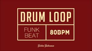 Funk Drum Loop 80 BPM [upl. by Weylin899]