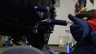 Replacing Sportster footpegs and shift peg [upl. by Rafat788]