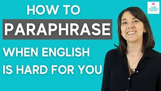 How to WRITE IN YOUR OWN WORDS Basics How to Paraphrase in an Essay [upl. by Fritzsche]