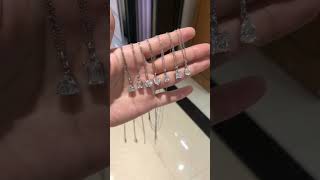 7 specialshaped 1 carat moissanite diamond necklaces moissanite cultured [upl. by Yemar]