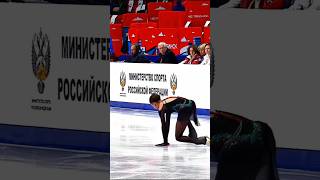 Kamila Valievas fall at the tests competition 2020figureskating iceskating sports olympics [upl. by Aoh]