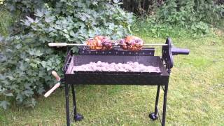 Grillar kyckling med souvlakigrillen [upl. by Mosora]