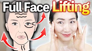 Full Face Oil Massage to Lift up Mature Skin in 3 weeks Remove Wrinkles amp Glow to the Next Level [upl. by Goddart227]