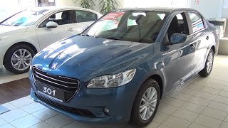 Peugeot 301 Allure 16 HDi Bleu Kyanos Exterior and Interior in 3D 4K UHD [upl. by Aicittel]