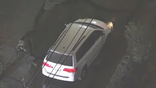 Minivan falls into sinkhole in Los Angeles [upl. by Akired764]